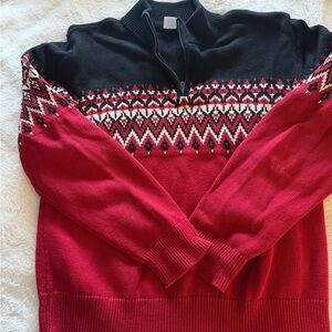 Boys GAP Black&Red Sweater 1/4 Zip